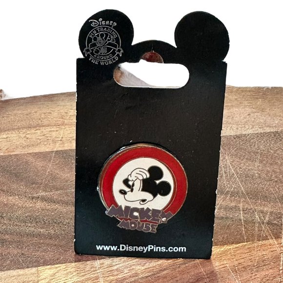 Disney Pin Oh Mickey Mystery Pouch Red Circle Trading White Black Red Authentic - Picture 1 of 4